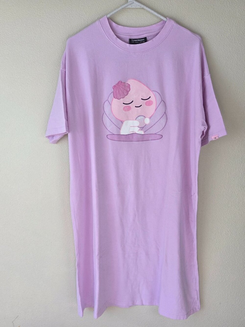 Kakao Friends Apeach Sleepshirt Size Free Purple Oyster Pearl Pajama Cute Korea